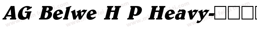 AG Belwe H P Heavy字体转换